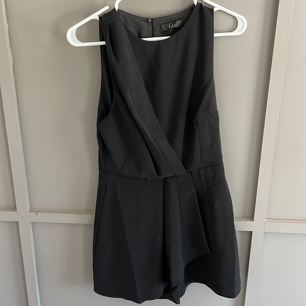 Lulus Black Pleated Sleeveless Romper - Size S